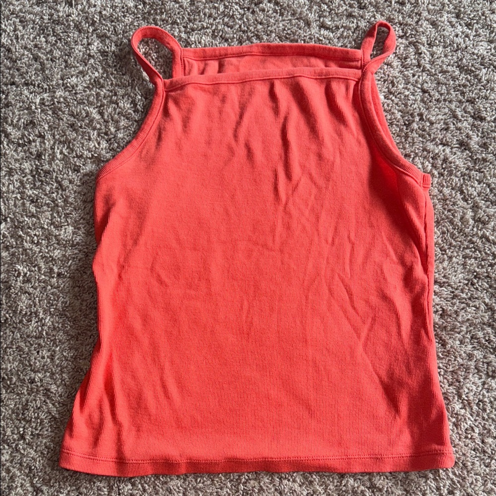 A new day melon orange ribbed tank size large